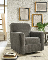 Herstow Charcoal Swivel Glider Accent Chair - A3000366 - Luna Furniture