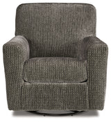 Herstow Charcoal Swivel Glider Accent Chair - A3000366 - Luna Furniture