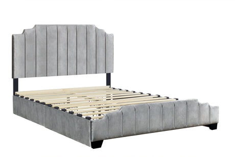 Ridge Gray Full Platform Bed with Side Drawer Storage from Happy Homes - Luna Furniture