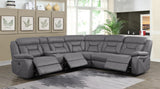 Higgins Four-Piece Upholstered Power Sectional Gray from Coaster - Luna Furniture