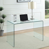 Highsmith Clear Glass Writing Desk from Coaster - Luna Furniture