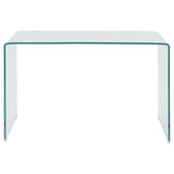 Highsmith Clear Glass Writing Desk from Coaster - Luna Furniture