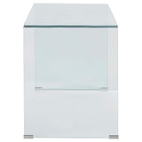 Highsmith Clear Glass Writing Desk from Coaster - Luna Furniture