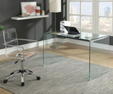 Highsmith Clear Glass Writing Desk from Coaster - Luna Furniture