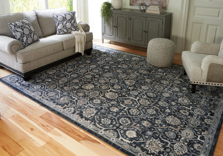 Hilcott Blue/Cream/Brown Large Rug from Ashley - Luna Furniture