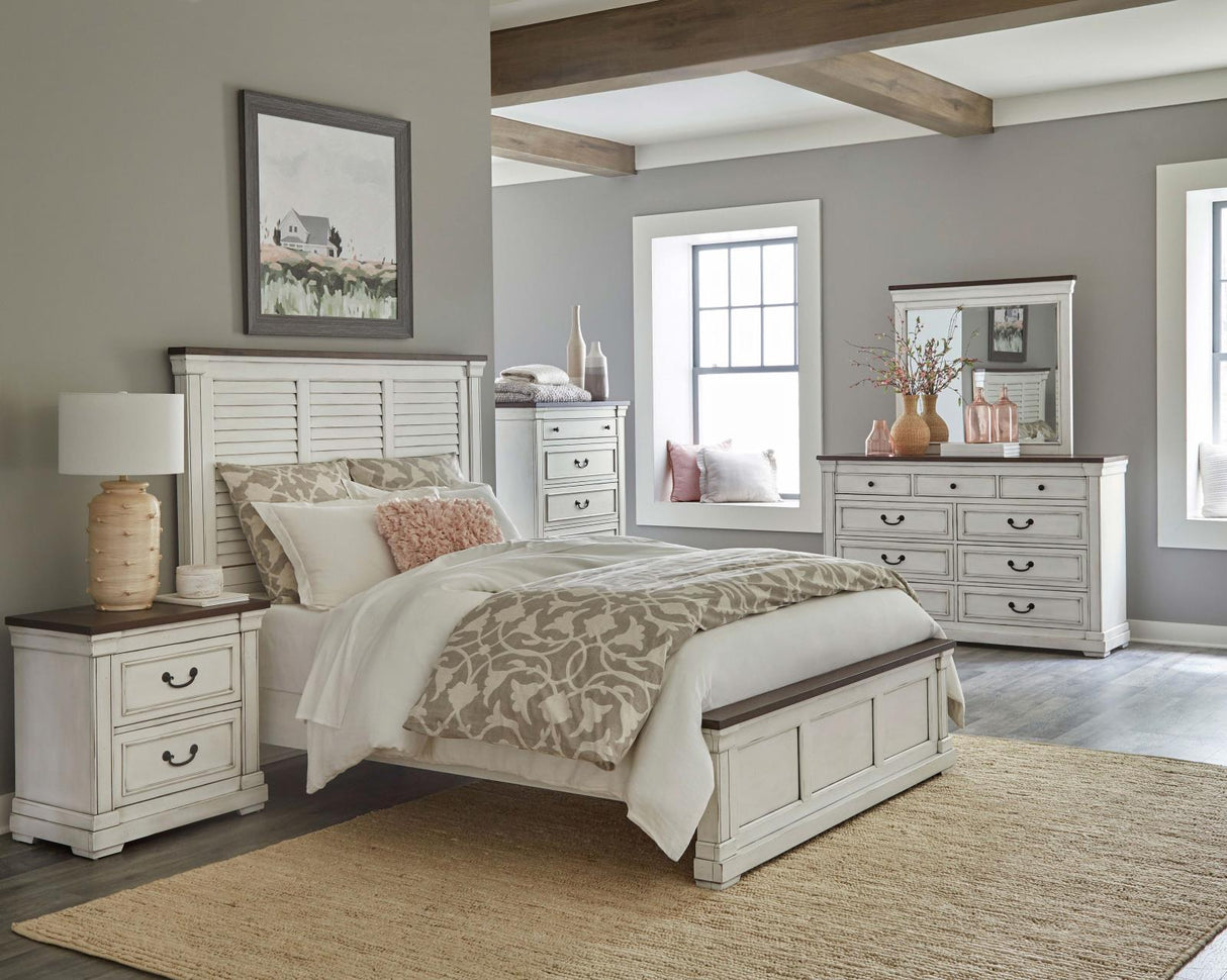 Hillcrest 9-drawer Dresser with Mirror Dark Rum and White from Coaster - Luna Furniture