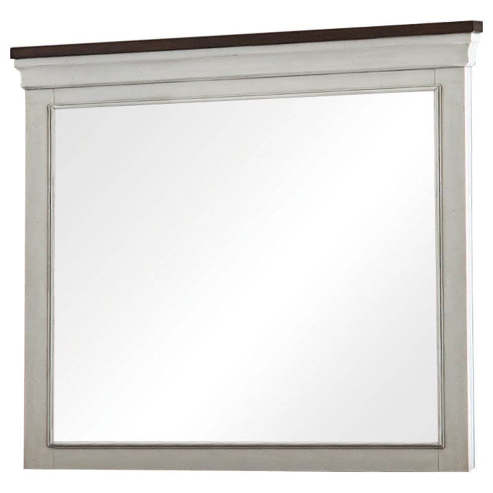 Hillcrest Dark Rum/White Rectangular Dresser Mirror from Coaster - Luna Furniture