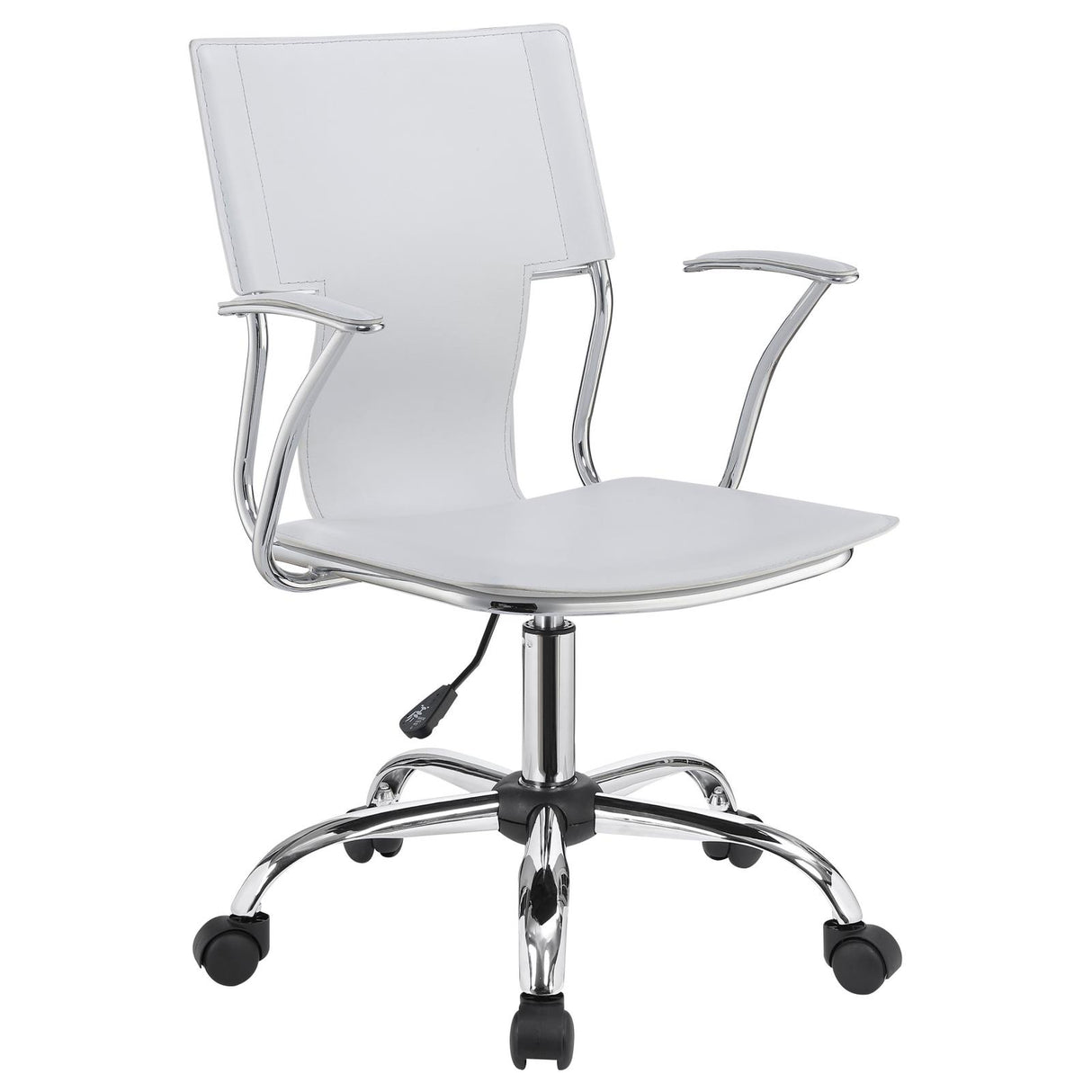 Himari Adjustable Height Office Chair White and Chrome - 801363 - Luna Furniture