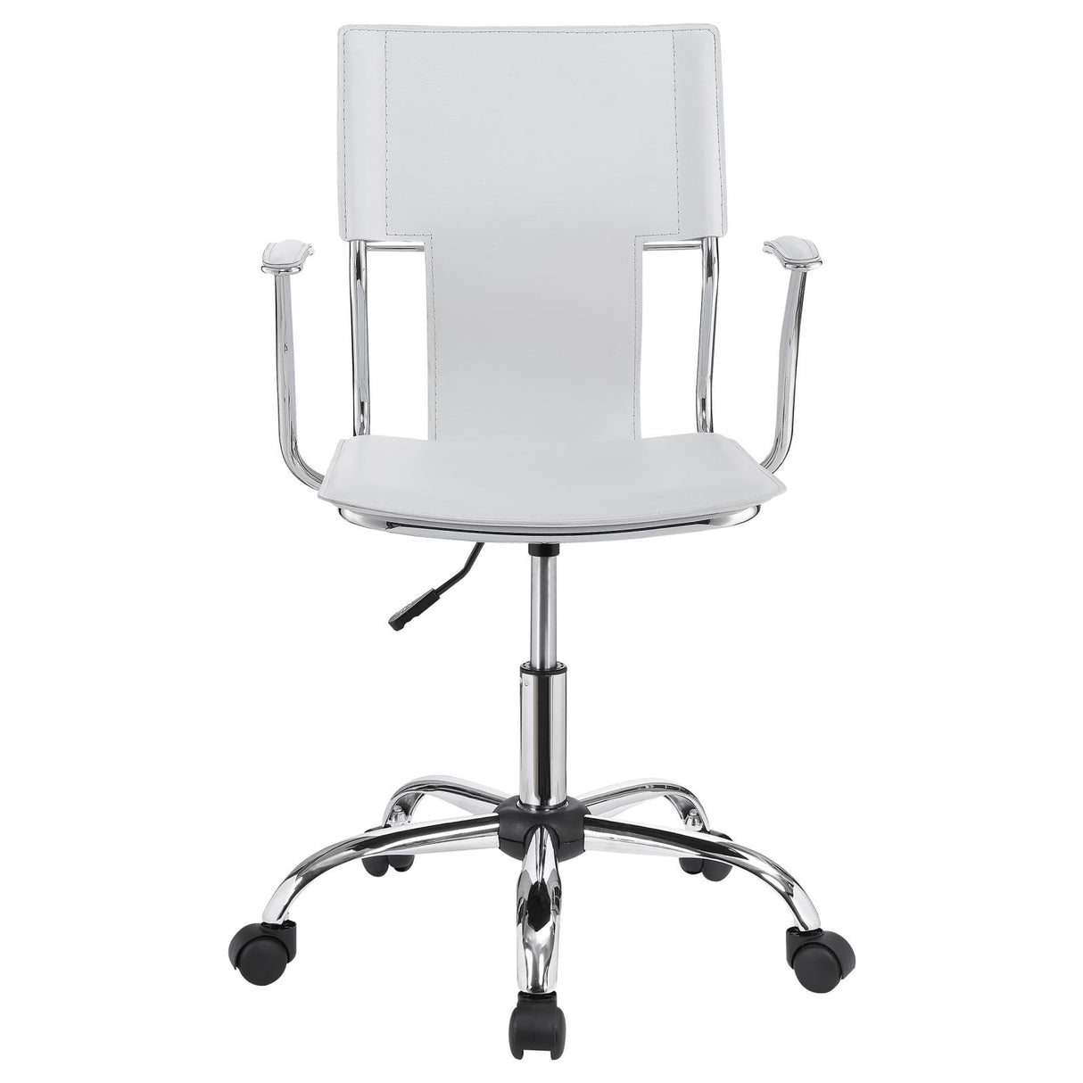 Himari Adjustable Height Office Chair White and Chrome - 801363 - Luna Furniture