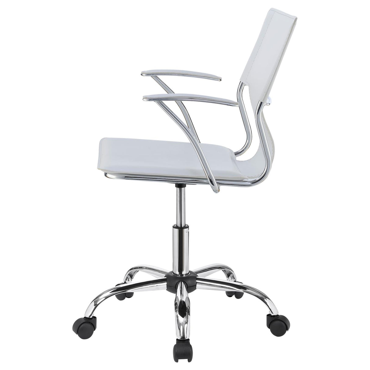 Himari Adjustable Height Office Chair White and Chrome - 801363 - Luna Furniture