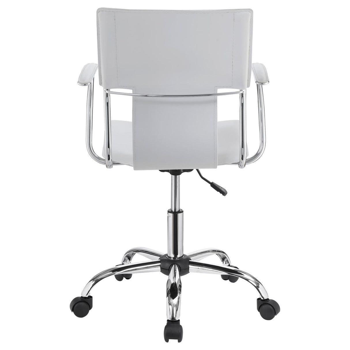 Himari Adjustable Height Office Chair White and Chrome - 801363 - Luna Furniture