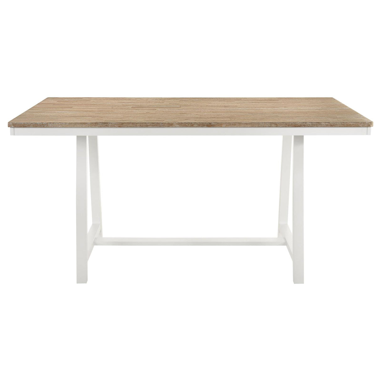 Hollis Rectangular Counter Height Dining Table Brown and White from Coaster - Luna Furniture