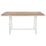 Hollis Rectangular Counter Height Dining Table Brown and White from Coaster - Luna Furniture