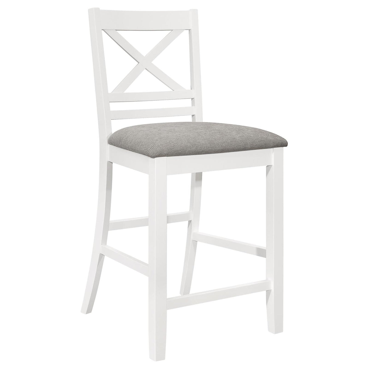 Hollis X-Back Counter Height Dining Chairs White and Grey (Set of 2) from Coaster - Luna Furniture