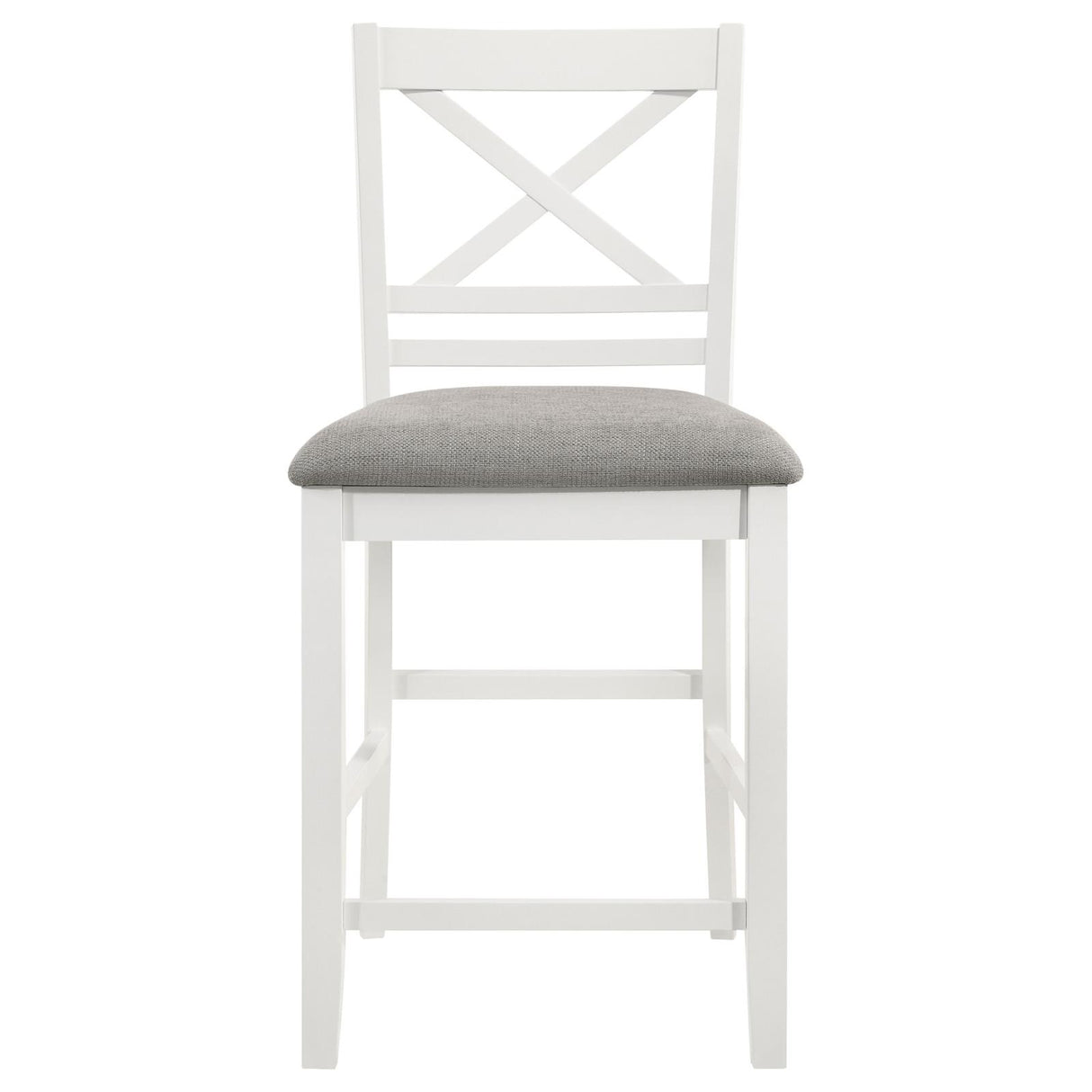 Hollis X-Back Counter Height Dining Chairs White and Grey (Set of 2) from Coaster - Luna Furniture