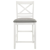 Hollis X-Back Counter Height Dining Chairs White and Grey (Set of 2) from Coaster - Luna Furniture