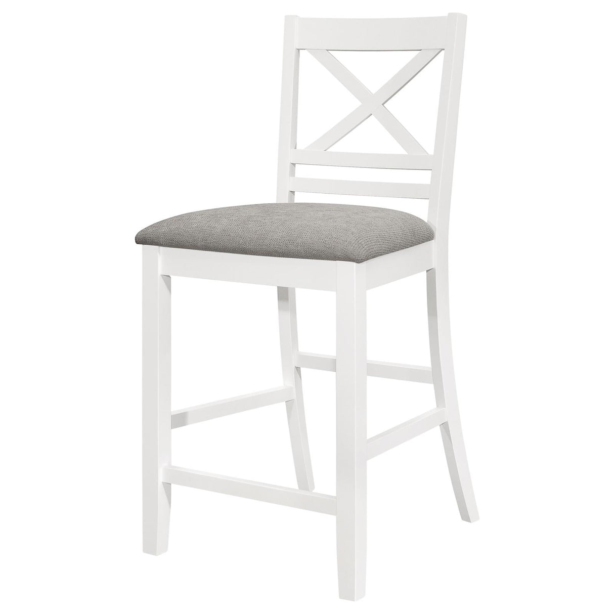 Hollis X-Back Counter Height Dining Chairs White and Grey (Set of 2) from Coaster - Luna Furniture