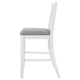 Hollis X-Back Counter Height Dining Chairs White and Grey (Set of 2) from Coaster - Luna Furniture