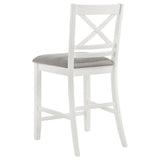 Hollis X-Back Counter Height Dining Chairs White and Grey (Set of 2) from Coaster - Luna Furniture