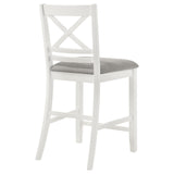 Hollis X-Back Counter Height Dining Chairs White and Grey (Set of 2) from Coaster - Luna Furniture