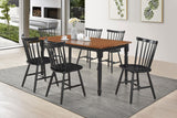 Hollyoak Walnut/Black 7-Piece Rectangular Dining Set from Coaster - Luna Furniture