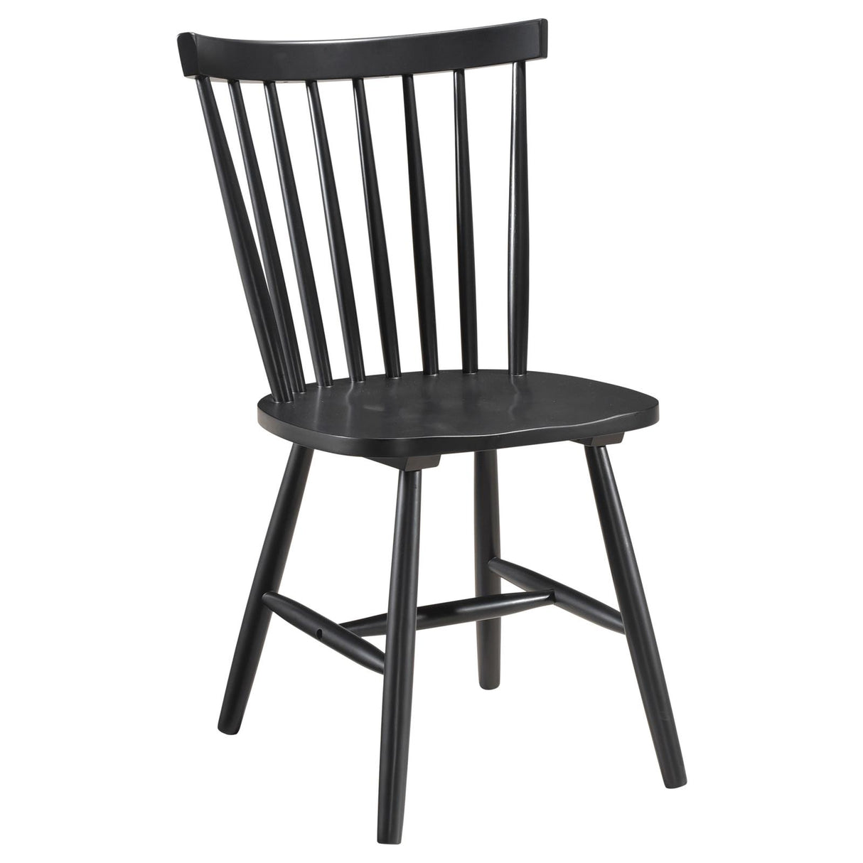 Hollyoak Windsor Spindle Back Dining Side Chairs Black (Set of 2) - 183042 - Luna Furniture