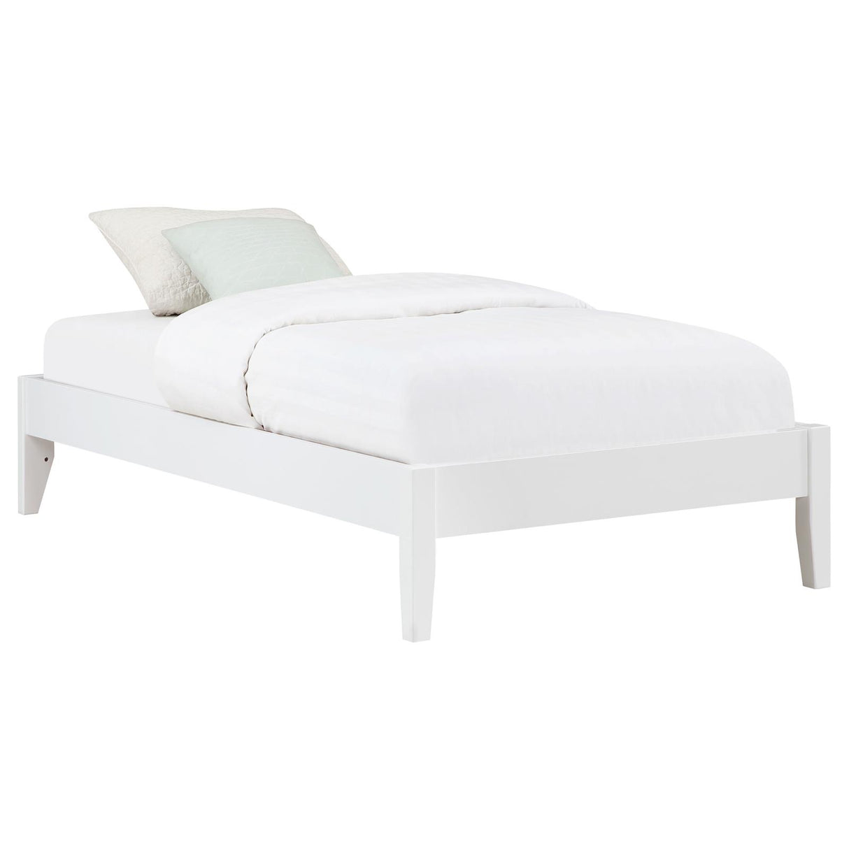 Hounslow Platform Twin Bed White from Coaster - Luna Furniture