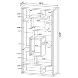 Howie Cappuccino 10-Shelf Bookcase from Coaster - Luna Furniture