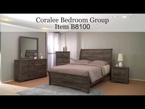 Coralee Gray Sleigh Bedroom Set