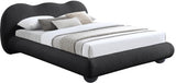 Hyde Boucle Fabric Queen Bed (3 Boxes) Black from Meridian - Luna Furniture