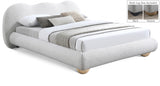 Hyde Boucle Fabric Queen Bed (3 Boxes) Cream from Meridian - Luna Furniture