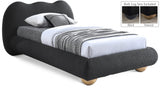 Hyde Boucle Fabric Twin Bed (3 Boxes) Black from Meridian - Luna Furniture