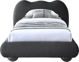 Hyde Boucle Fabric Twin Bed (3 Boxes) Black from Meridian - Luna Furniture