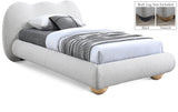 Hyde Boucle Fabric Twin Bed (3 Boxes) Cream from Meridian - Luna Furniture