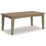 Hyland wave Driftwood Outdoor Coffee Table from Ashley - Luna Furniture