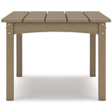 Hyland wave Driftwood Outdoor Coffee Table from Ashley - Luna Furniture