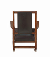 Ida Tobacco/Dark Brown Upholstered Rocking Chair from Coaster - Luna Furniture