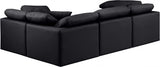 Indulge Faux Leather Sectional Black from Meridian - Luna Furniture