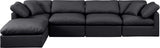 Indulge Faux Leather Sectional Black from Meridian - Luna Furniture