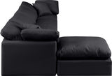 Indulge Faux Leather Sectional Black from Meridian - Luna Furniture