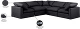 Indulge Faux Leather Sectional Black from Meridian - Luna Furniture