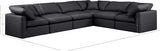 Indulge Faux Leather Sectional Black from Meridian - Luna Furniture