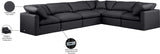 Indulge Faux Leather Sectional Black from Meridian - Luna Furniture