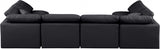 Indulge Faux Leather Sectional Black from Meridian - Luna Furniture