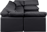 Indulge Faux Leather Sectional Black from Meridian - Luna Furniture