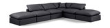 Indulge Faux Leather Sectional Black from Meridian - Luna Furniture