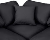 Indulge Faux Leather Sectional Black from Meridian - Luna Furniture