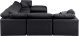 Indulge Faux Leather Sectional Black from Meridian - Luna Furniture