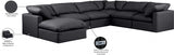 Indulge Faux Leather Sectional Black from Meridian - Luna Furniture