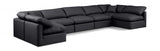 Indulge Faux Leather Sectional Black from Meridian - Luna Furniture